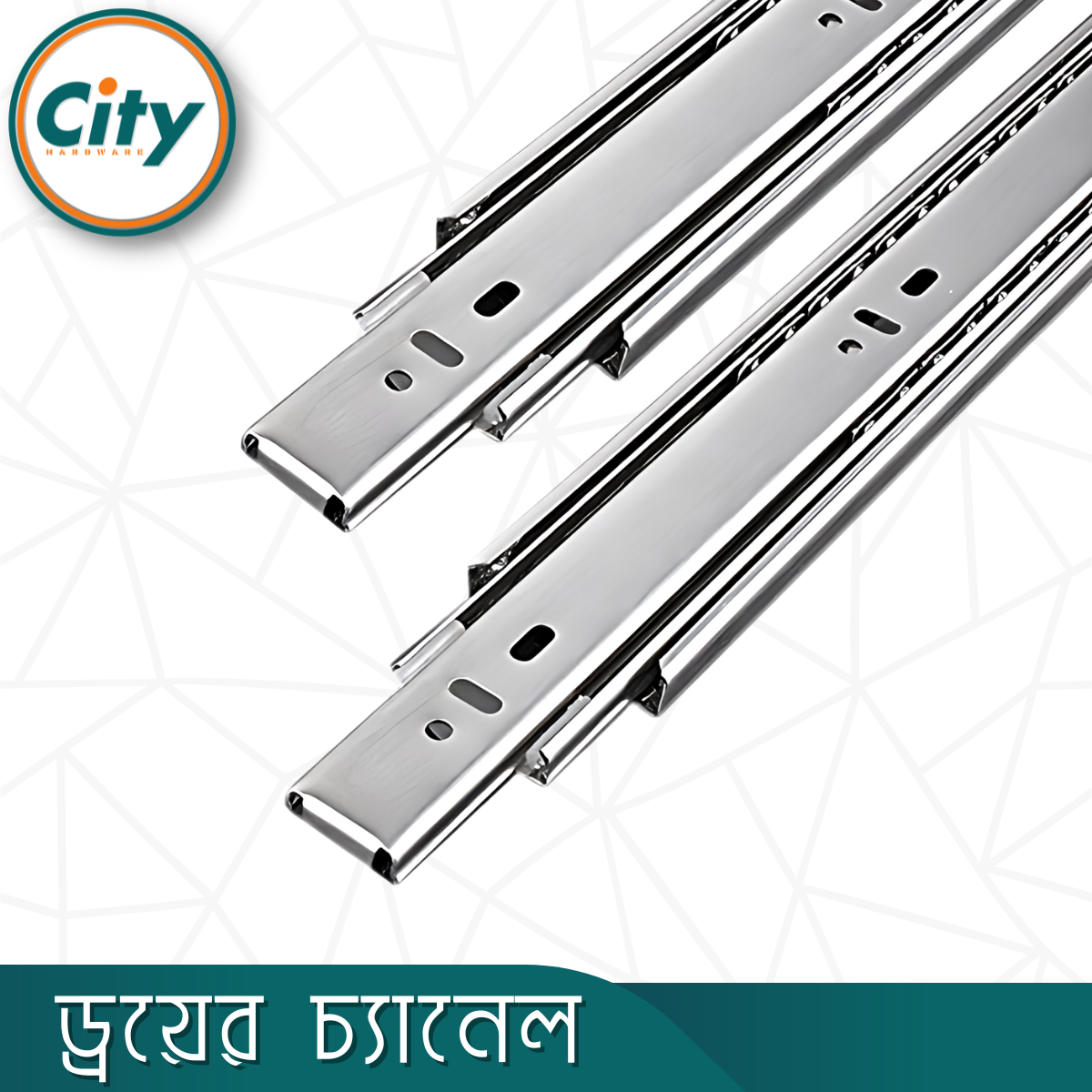 ১ জোড়া স্টেইনলেস স্টিলের ড্রয়ার চ্যানেল বল বিয়ারিং স্লাইডার ৩ পার্ট Drawer Channel_img_4