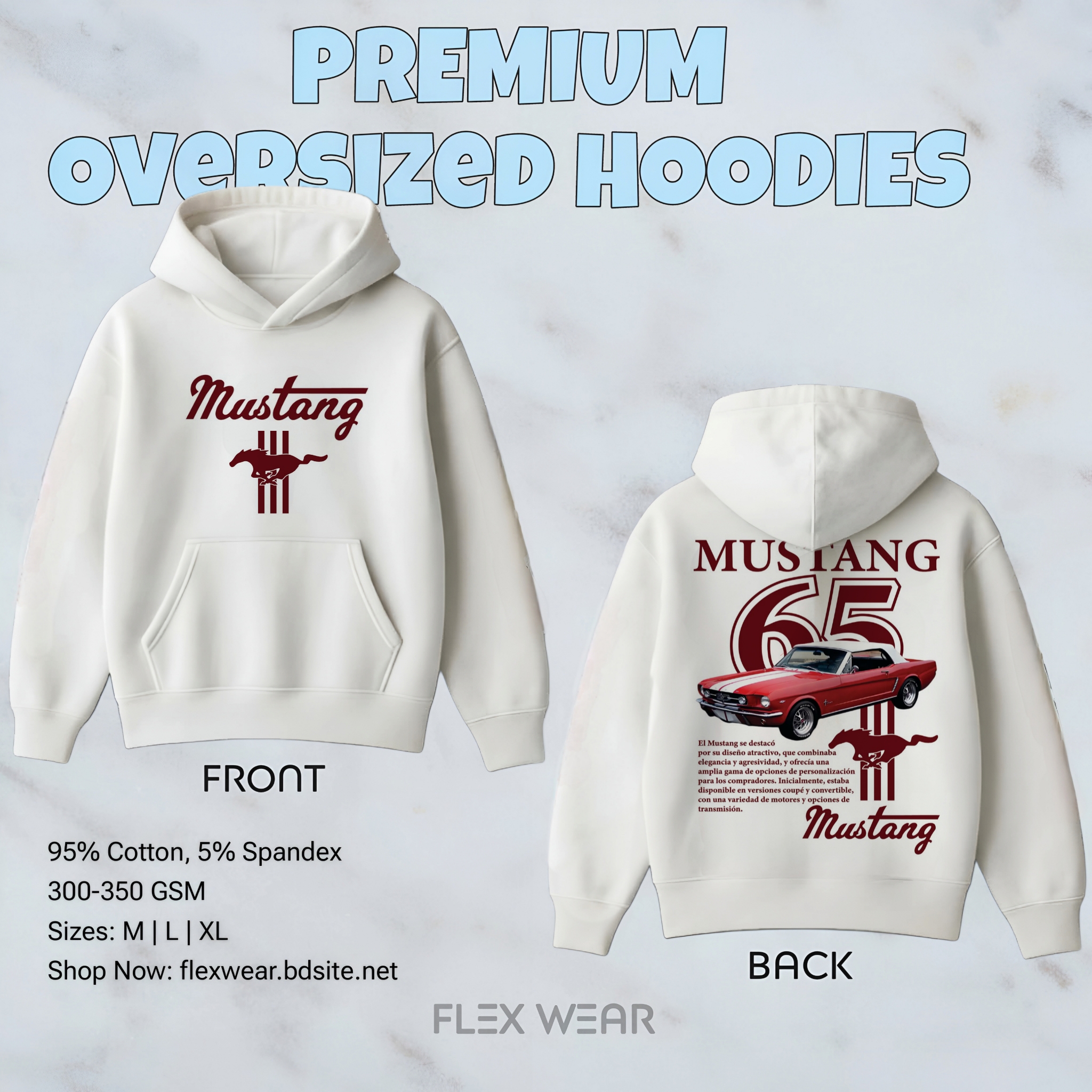 Mustang Oversized Hoodie