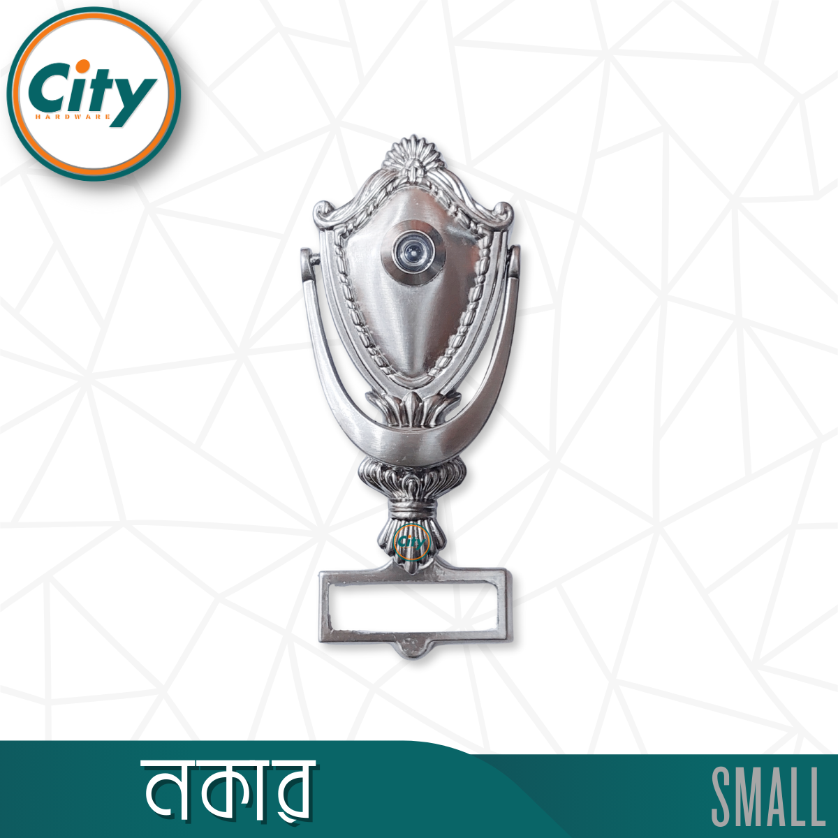 ফ্যাশনেবল ডোর নকার ছোট ভিউয়ার সহ নাম হোল্ডার সহ রূপালী_img_1