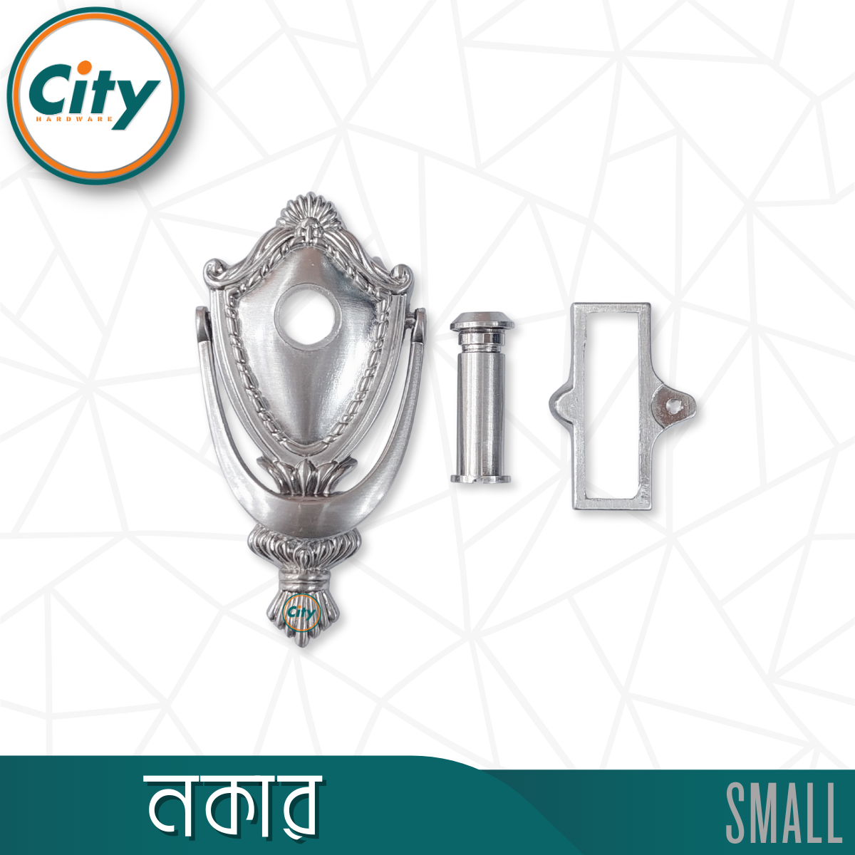 ফ্যাশনেবল ডোর নকার ছোট ভিউয়ার সহ নাম হোল্ডার সহ রূপালী_img_2
