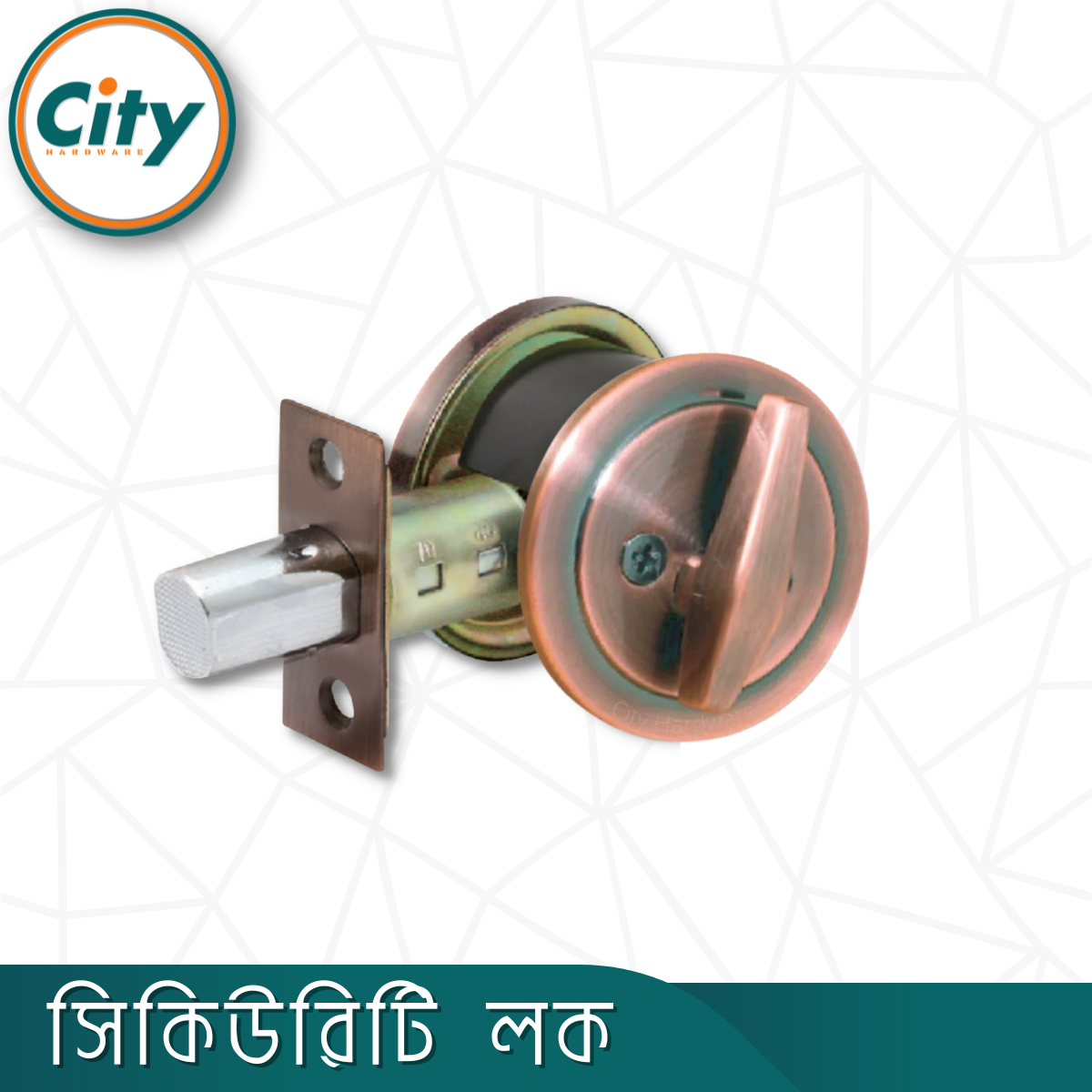 সিকিউরিটি লক ওয়ান সাইড কী ওয়ান সাইড নব সিস্টেম ডেডবোল্ট ডোর লক অ্যান্টিক কালার দরজার লক_img_2