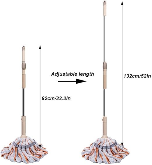 Self twisting Water Rotary Household Mop Lazy Hand free Floor Mopping Magic Microfiber Twist Mop -তাওয়াল মপ - Image 2