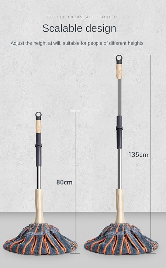 Self twisting Water Rotary Household Mop Lazy Hand free Floor Mopping Magic Microfiber Twist Mop -তাওয়াল মপ - Image 5