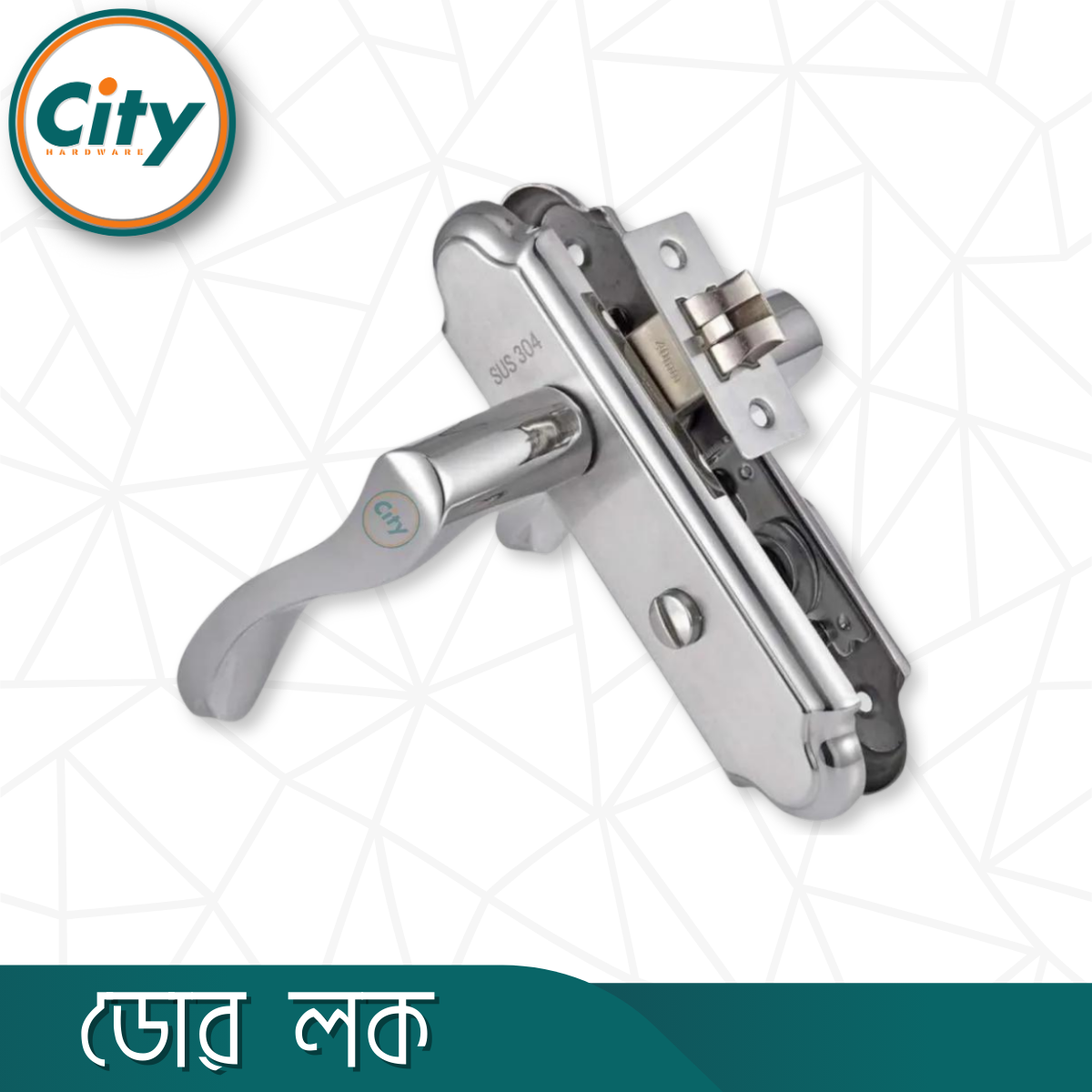 চাবিহীন লক টয়লেট ডোর লক বাথরুমের ডোর লক একক জিহ্বা হ্যান্ডেল লক সর্বজনীন ধরণের দরজার লক Door Lock_img_1