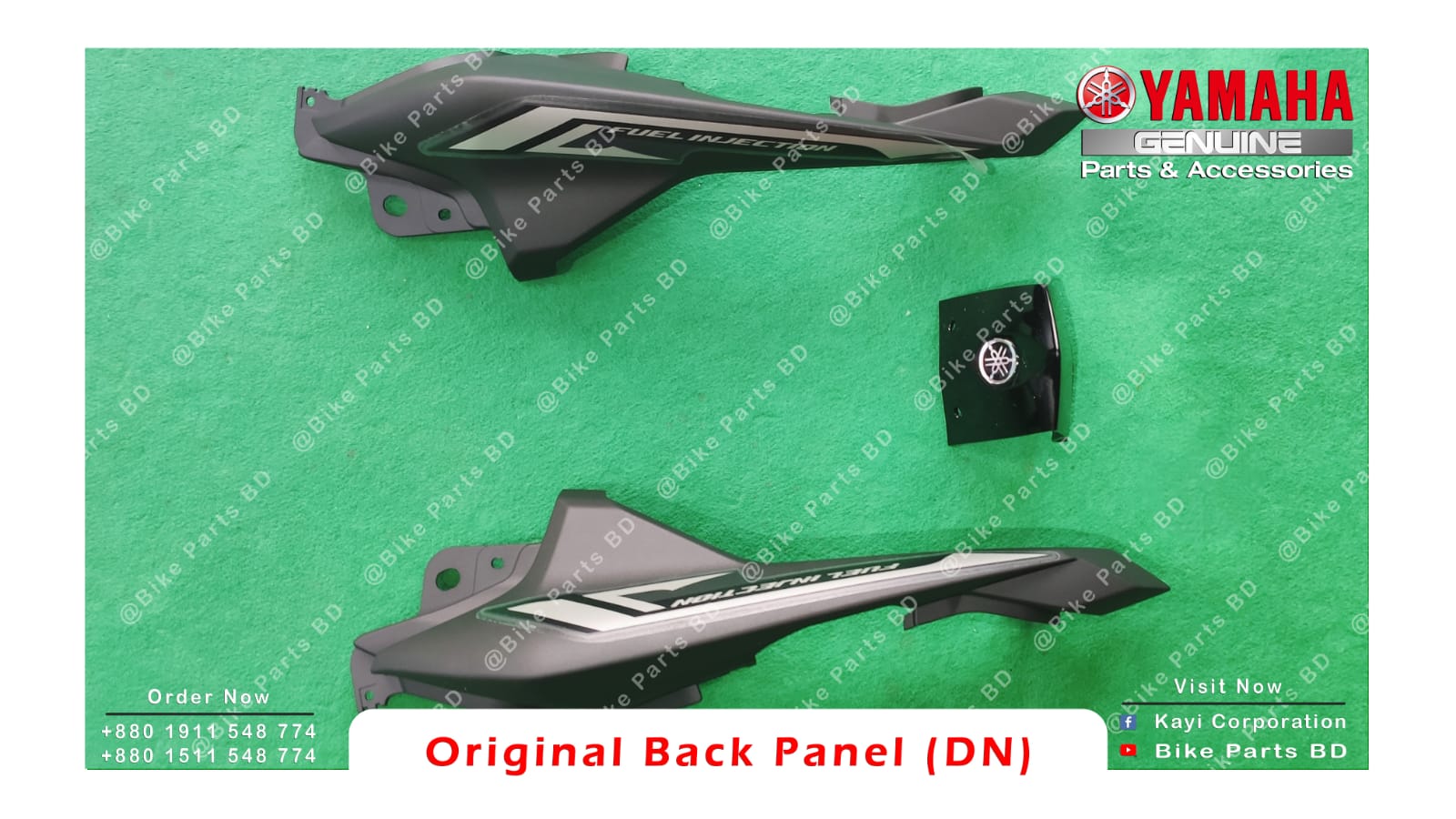 Cover-5 with Back Panel Yamaha FZS V2 (Dark Night) bike. thumbnail 2