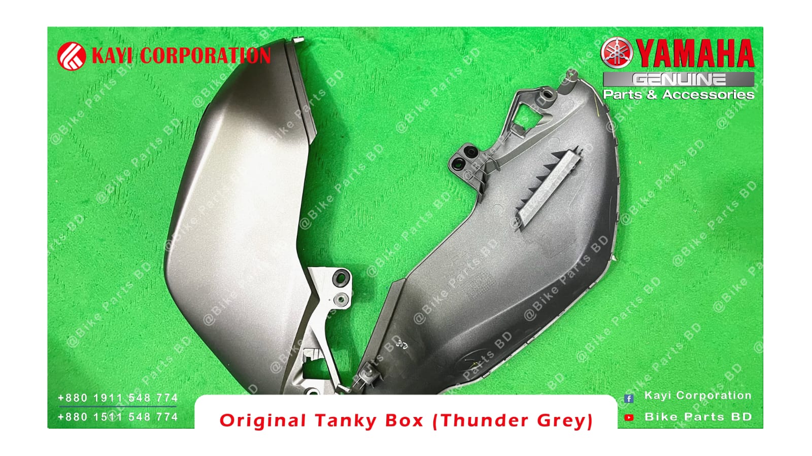 Tanky Box for Yamaha R15 V3 (Thunder Grey) bike. thumbnail 2
