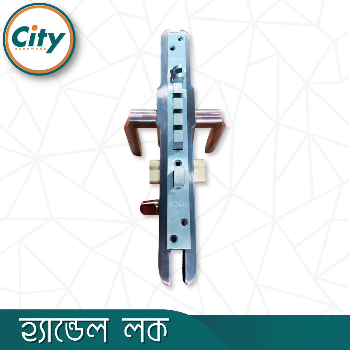 উচ্চ সুরক্ষার বড় আকারের হ্যান্ডেল লক অতিরিক্ত নব সহ প্রধান দরজার জন্য অ্যান্টিক রঙের দরজার লক Door Lock_img_4