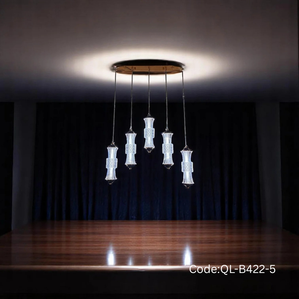 Qulik Modern Lustre Drop-5 3 Color Hanging Lights (QL-B422-5)_img_0