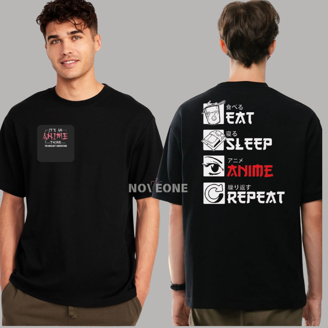 NoveOne N25002– Premium Oversized T-Shirt (Color: Black)