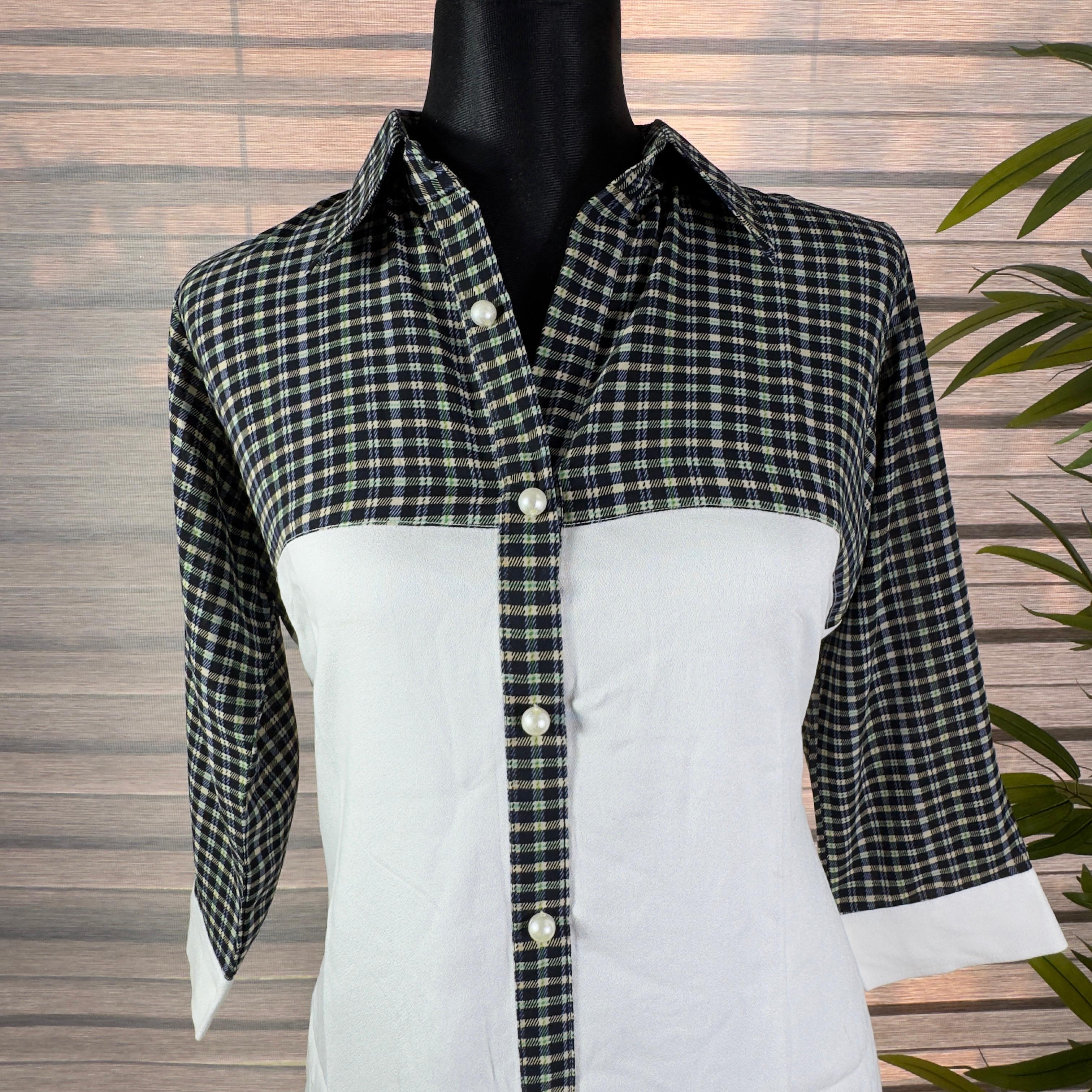Chic Black & White Checkered Panel Cord Set - Image 2