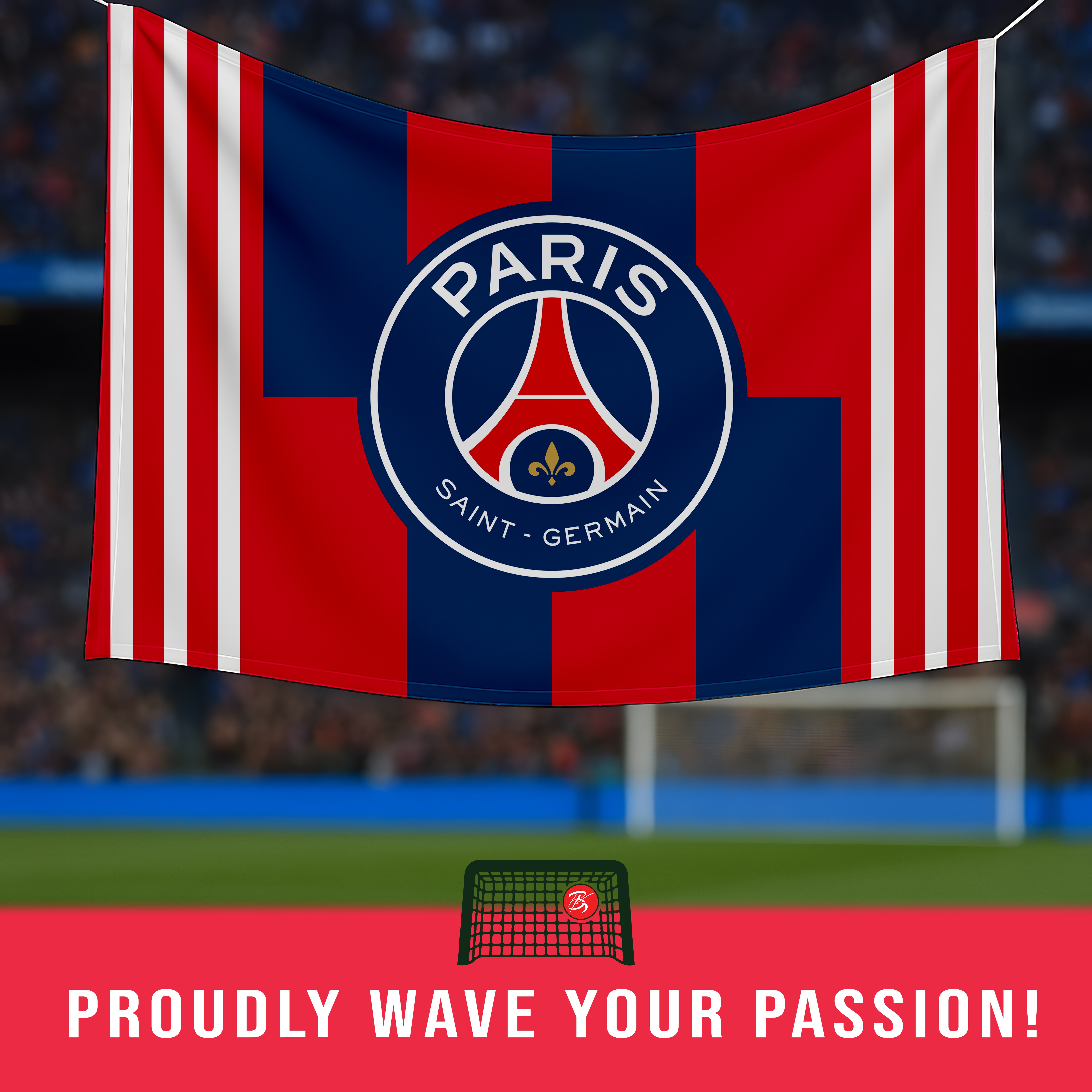 Paris Saint-Germain Premium Flag – Elegance Meets Football Passion!
