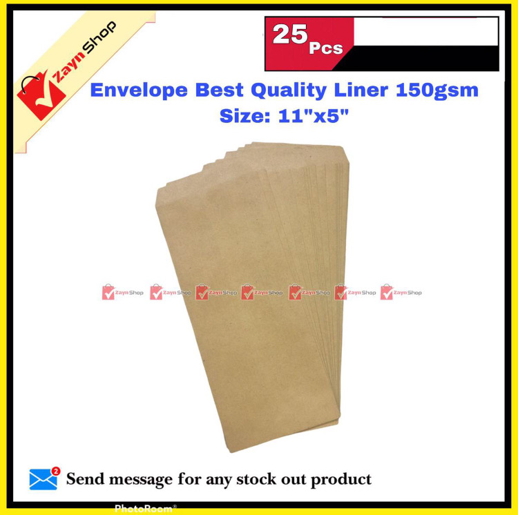 Envelope Best Quality Liner 150gsm Size 11"x5" (25 or 50 pcs Bundle)_img_1