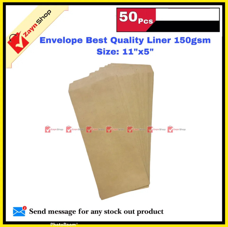 Envelope Best Quality Liner 150gsm Size 11"x5" (25 or 50 pcs Bundle)_img_2