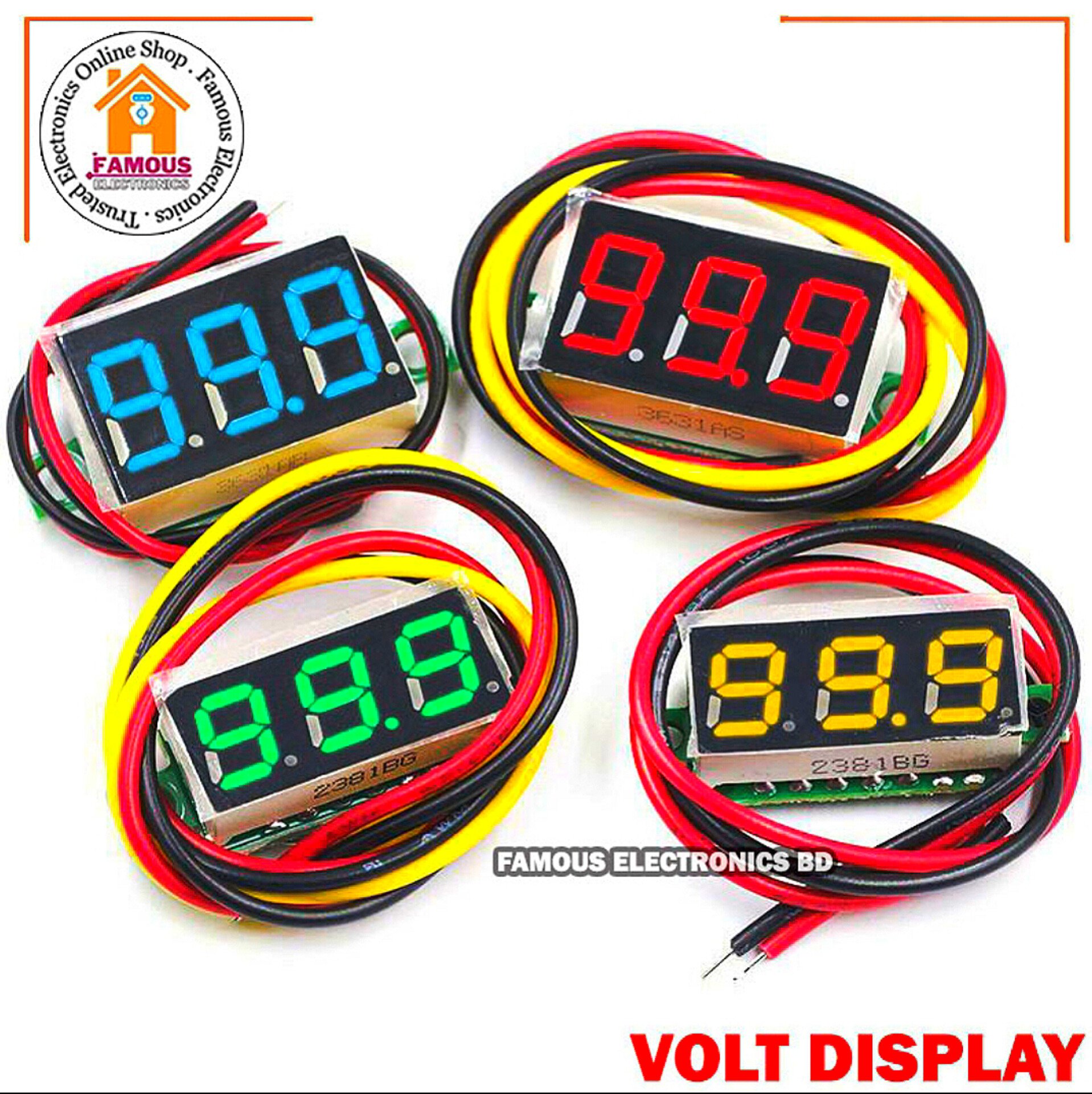 LED Display Mini 0.28 inch DC 0 -100V Digital Voltmeter 100V Volt Panel Indicator Monitor Voltage Meter-1PCS - Compact Digital Voltmeter -Red_img_7