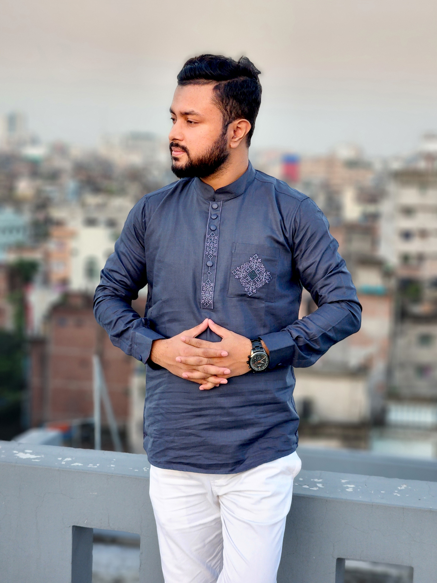 Elite pocket embroidered katua(surma color)