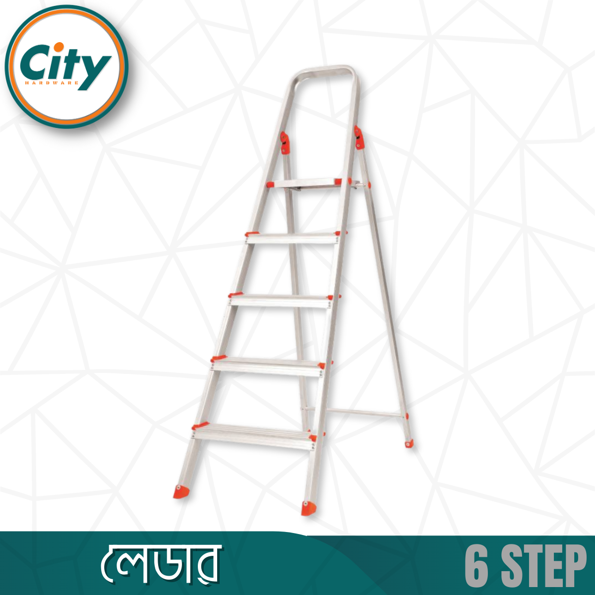 ৬ ধাপের মই হালকা ওজনের টেকসই অ্যালুমিনিয়াম ফোল্ডিং ল্যাডার_img_1