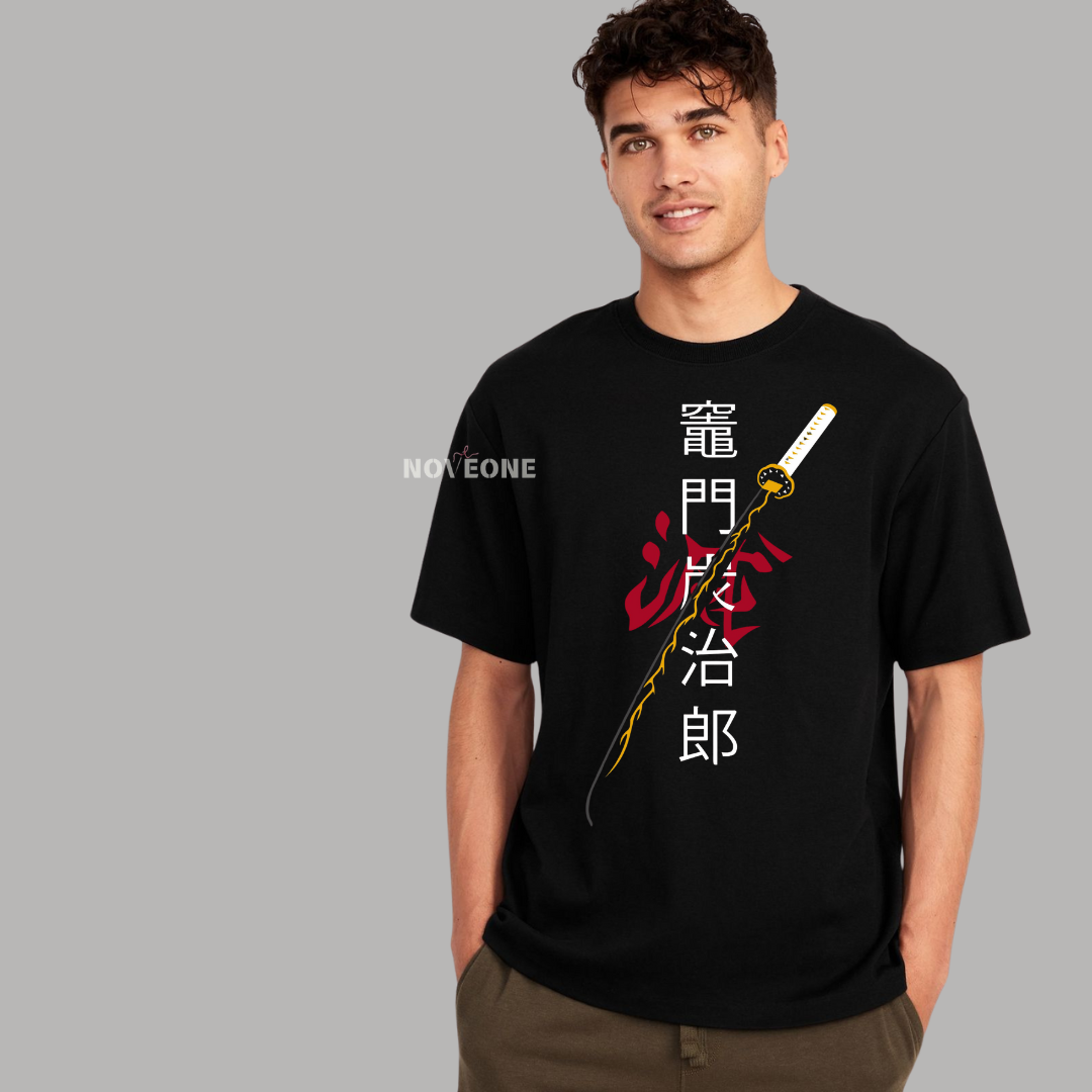 NoveOne N25027– Premium Oversized T-Shirt (Color: Black)