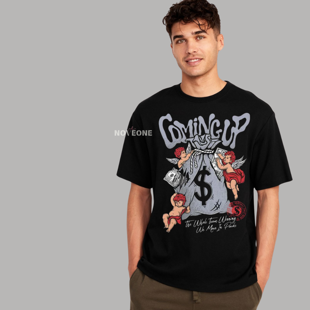 NoveOne N25031– Premium Oversized T-Shirt (Color: Black)