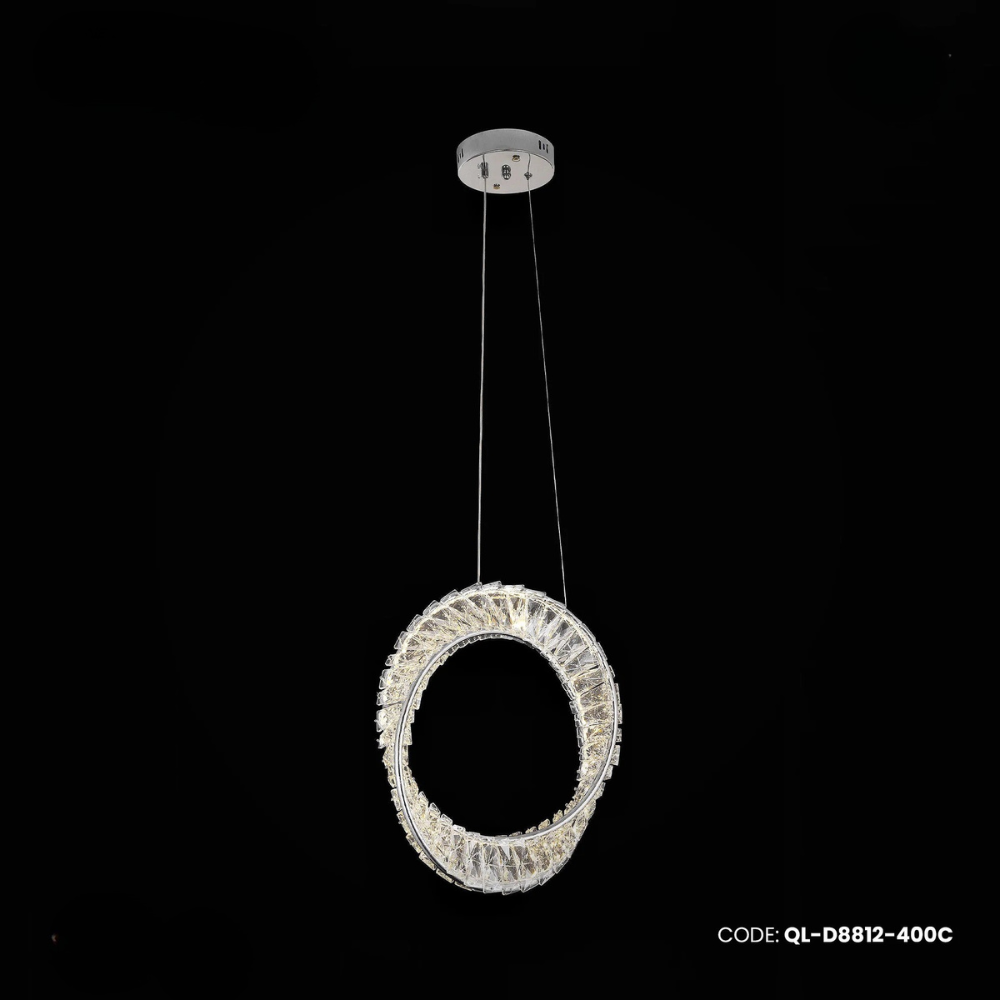 Qulik twisted circular ring Luxury LED Crystal Chandelier Pendant Light (QL-D8812-400C)_img_0