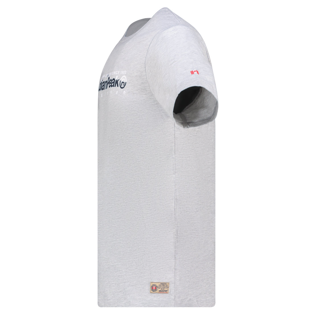 Canadian Peak JOPEAKEAK Homme - T-Shirt Col Rond avec Impressions et Drapeau Gris Clair_img_1