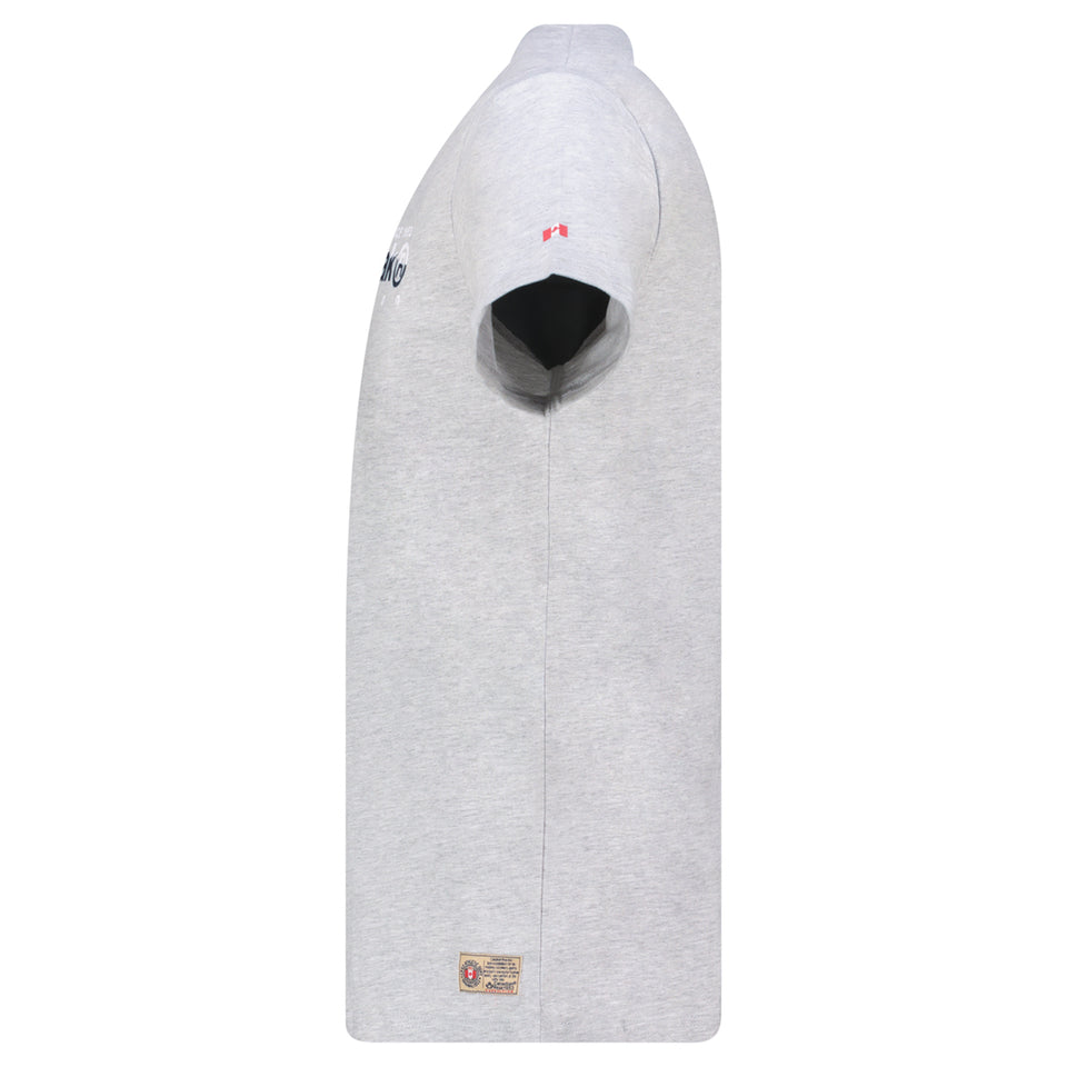 Canadian Peak JOPEAKEAK Homme - T-Shirt Col Rond avec Impressions et Drapeau Gris Clair_img_2