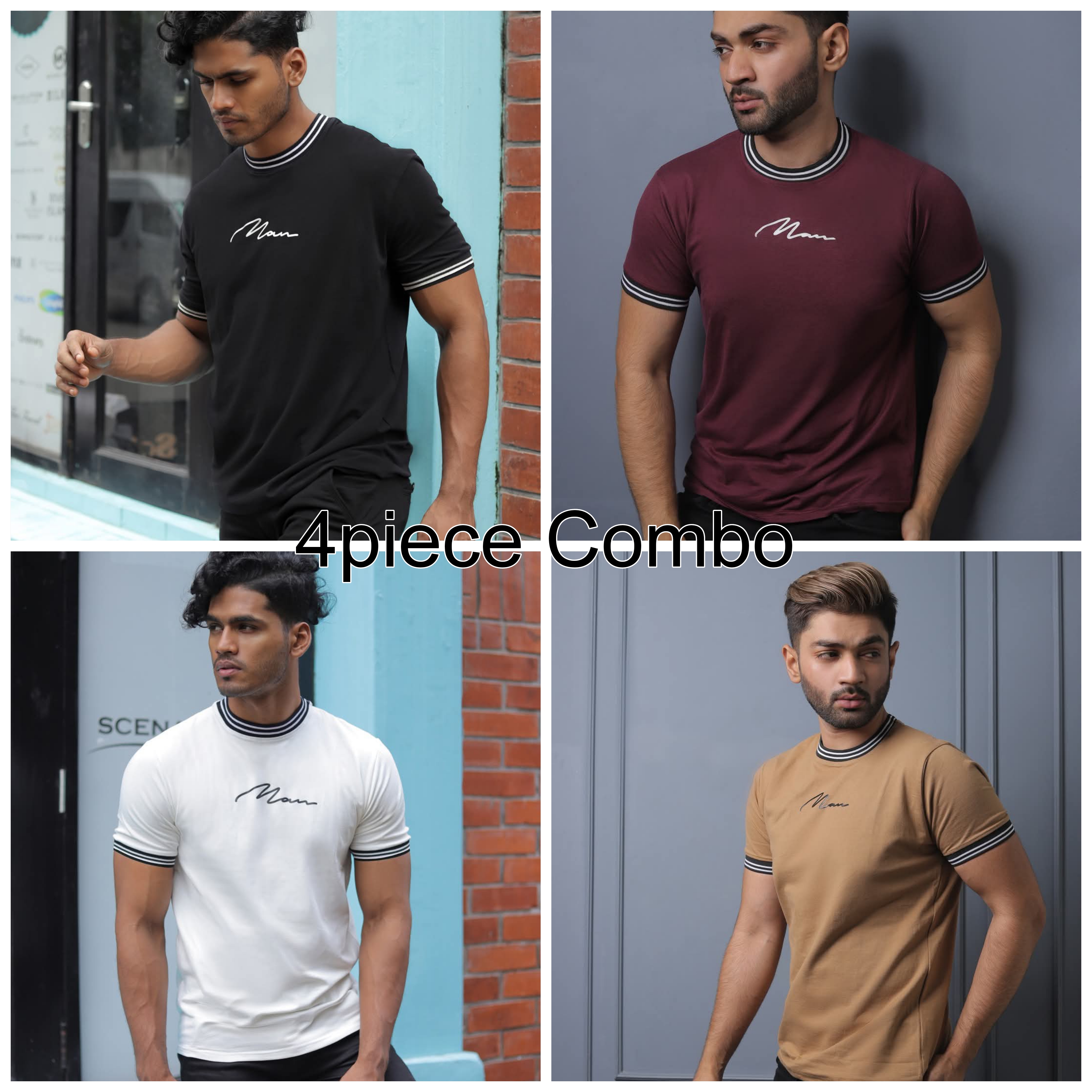 🎯BOOM🧨 𝐄𝐬𝐬𝐞𝐧𝐭𝐢𝐚𝐥 𝐑𝐢𝐛𝐛𝐞𝐝 𝐓-𝐬𝐡𝐢𝐫𝐭𝐬  4 pieces Combo Deal 0.10_img_0