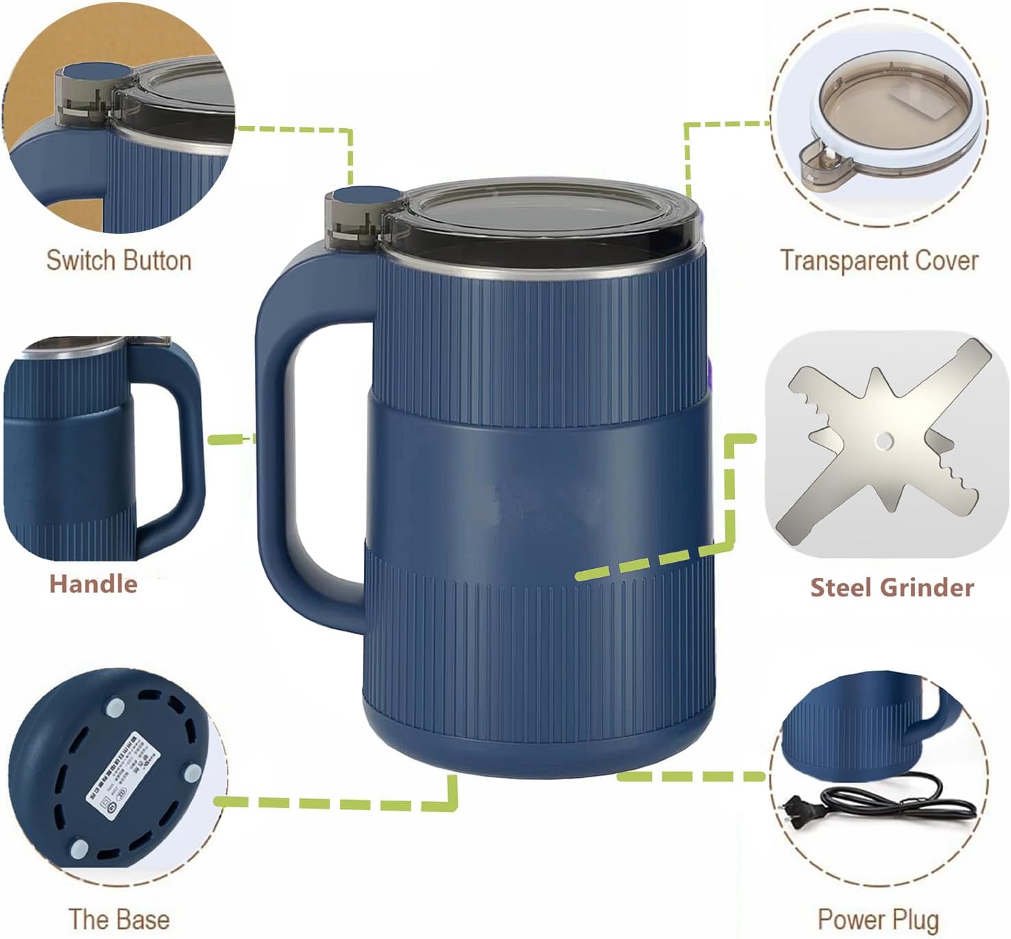 Coffee Grinders Electric Safe and DurableEasy handling,Bean, Herb,Spice Grinder,ButtonsGrinder for kitchenSpice Grinder Electric_img_2