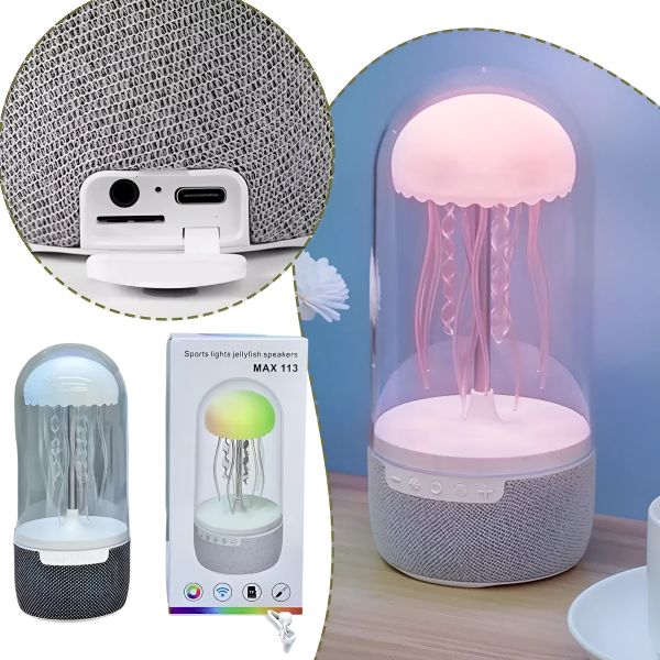 Creative Bluetooth Jellyfish Speaker with Colorful Octopus Lights_img_1