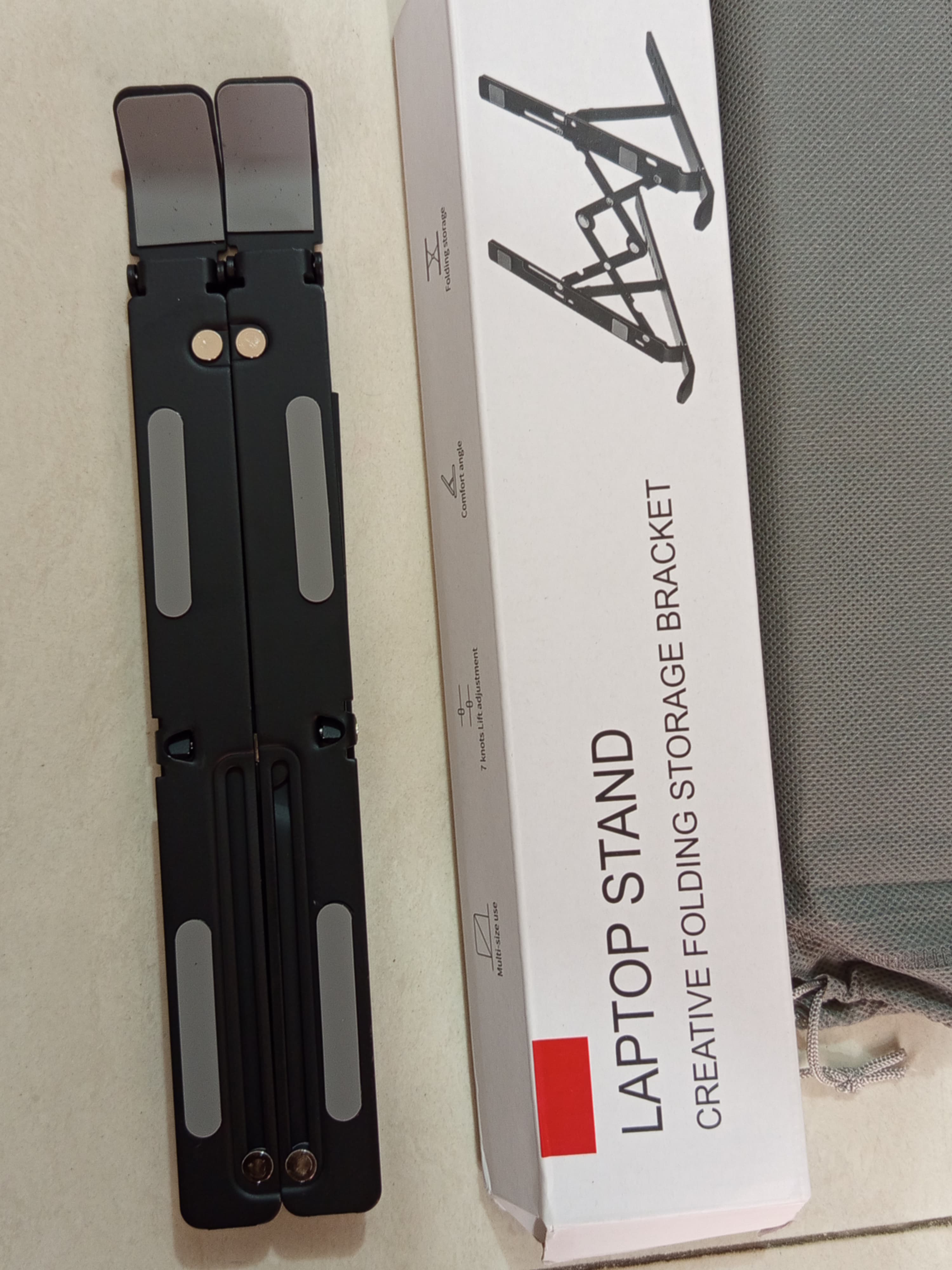 Aluminum Alloy Adjustable Portable Folding Notebook Stand Foldable Laptop Stand_img_2