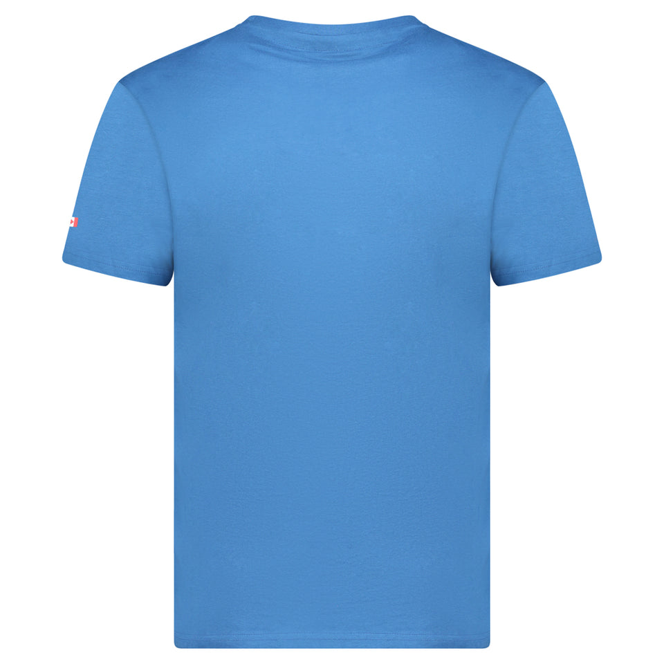 Canadian Peak JOPEAKEAK Homme - T-Shirt Col Rond avec Impressions et Drapeau Bleu_img_2