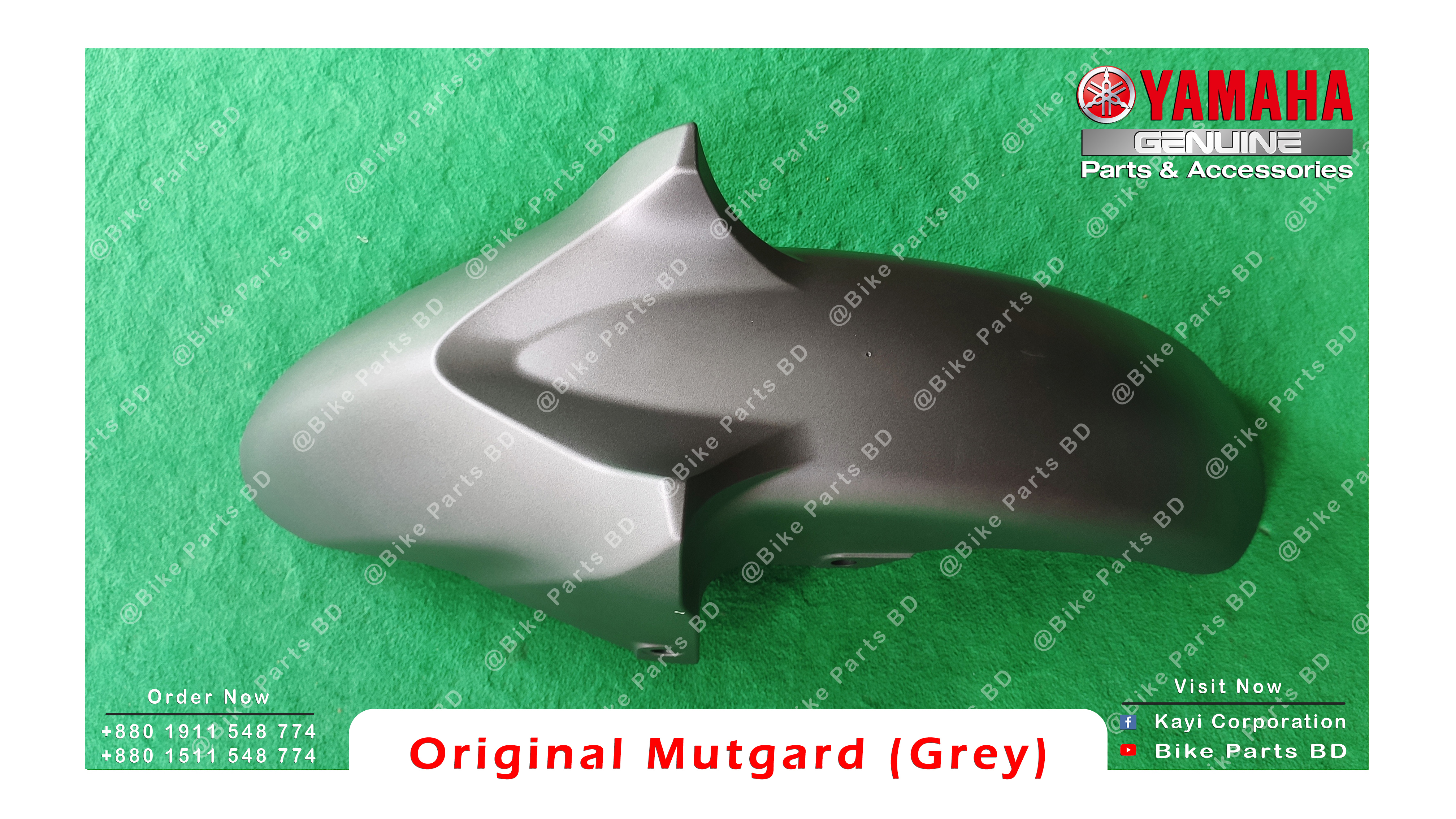 Mudguard (Grey Color) for Yamaha FZS V2, Fazer V2 bike. thumbnail 2