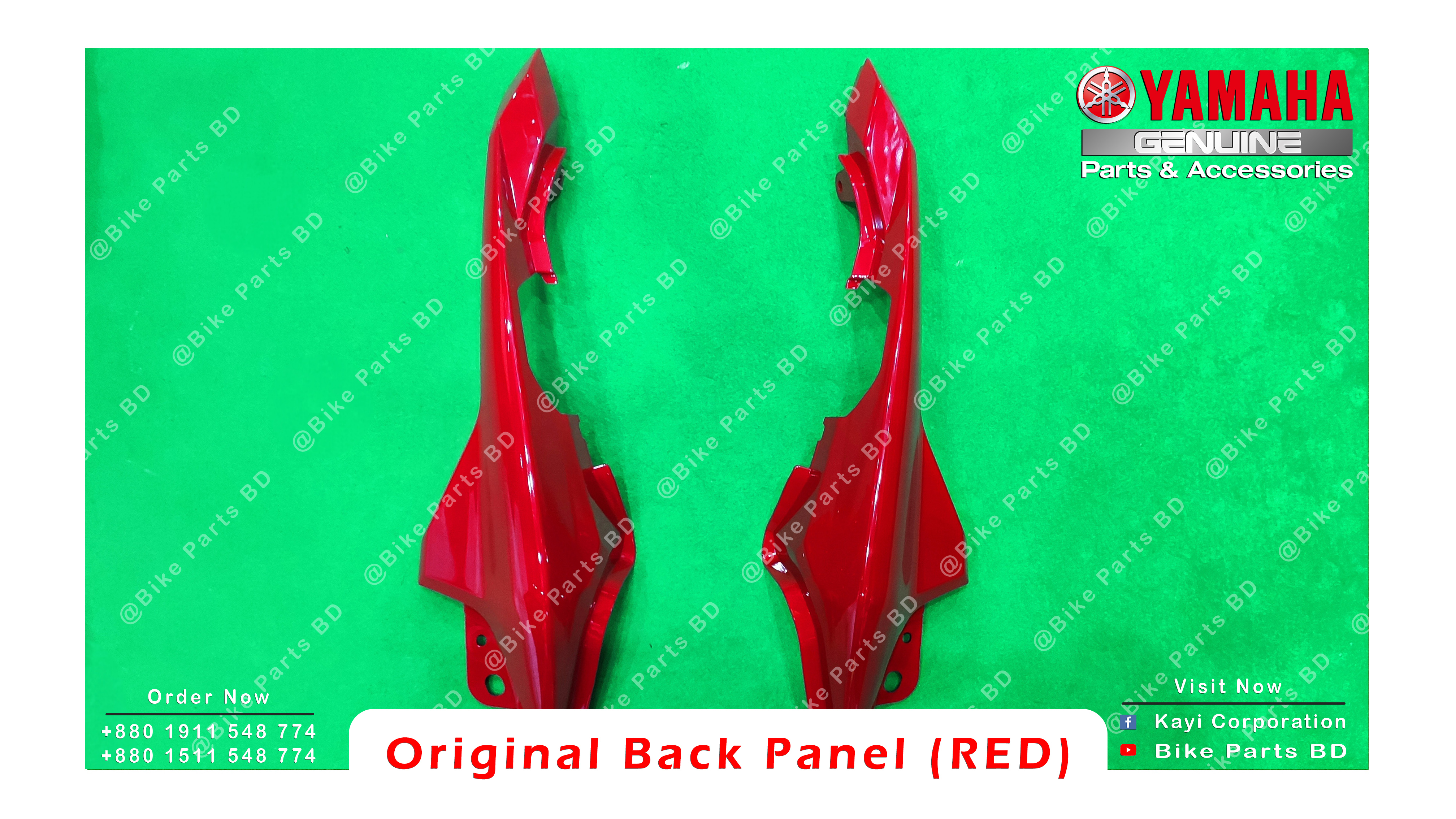 Back Panel for Yamaha Fazer V2 (Red) bike. thumbnail 3