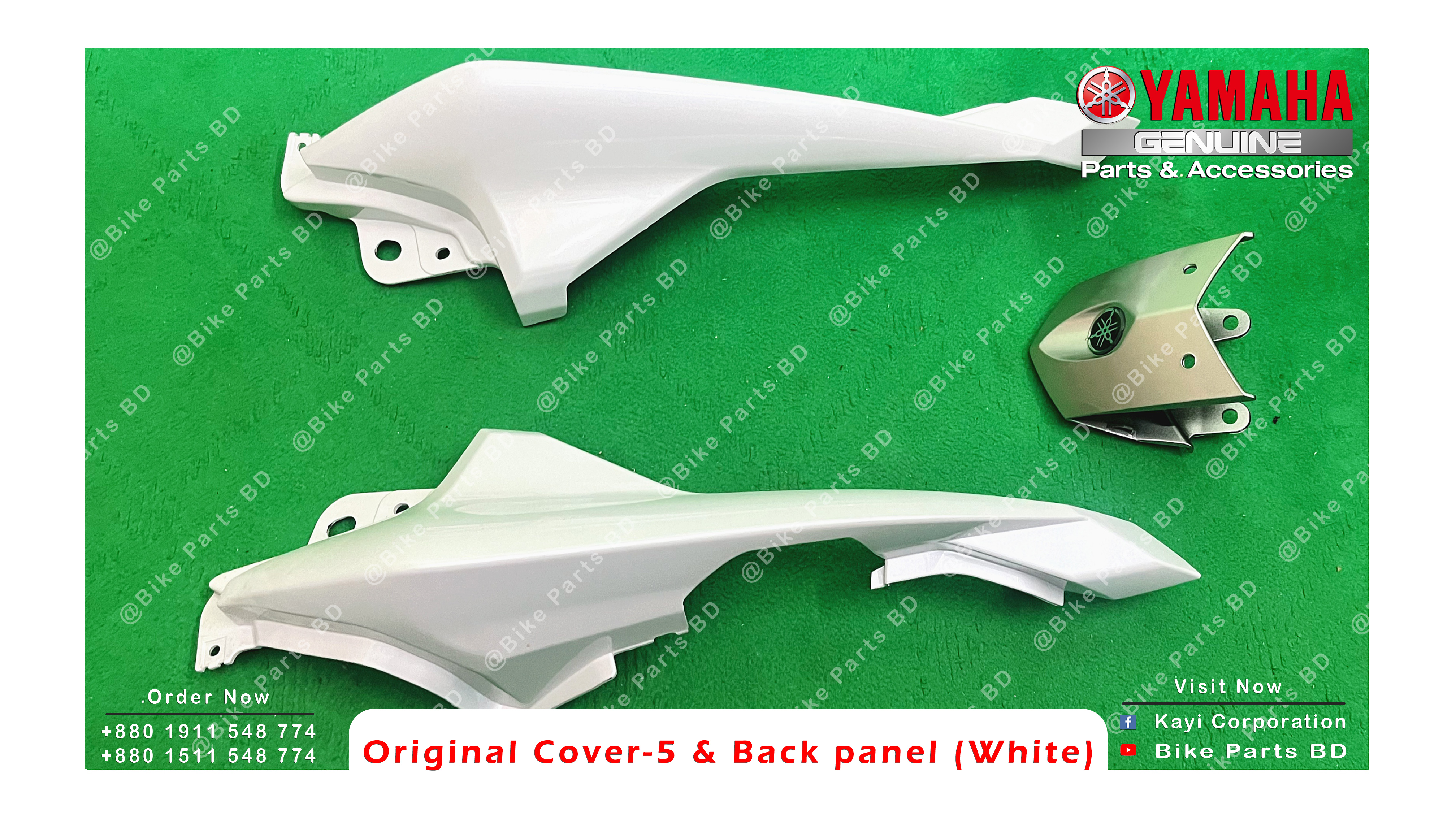 Cover-5 with Back Panel for (White) Yamaha FZS V2 & Fazer V2 bike. thumbnail 2