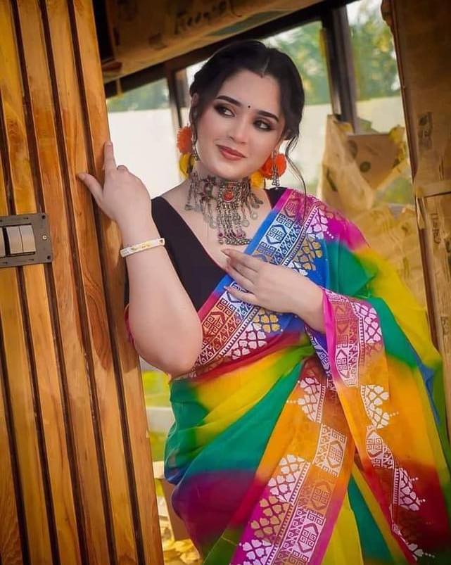 Half Silk Rongdonu Saree thumbnail 2