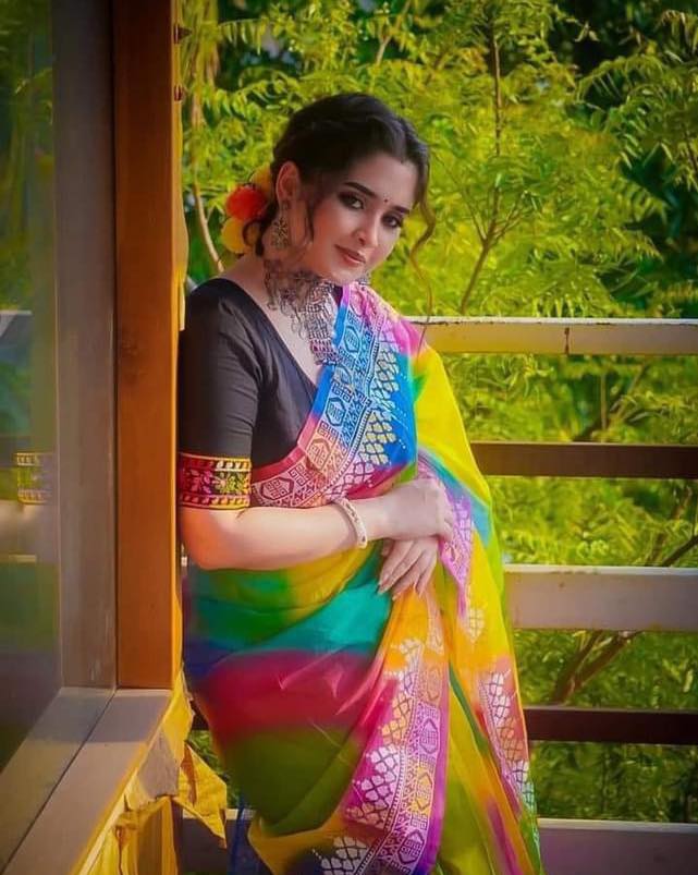 Half Silk Rongdonu Saree thumbnail 3