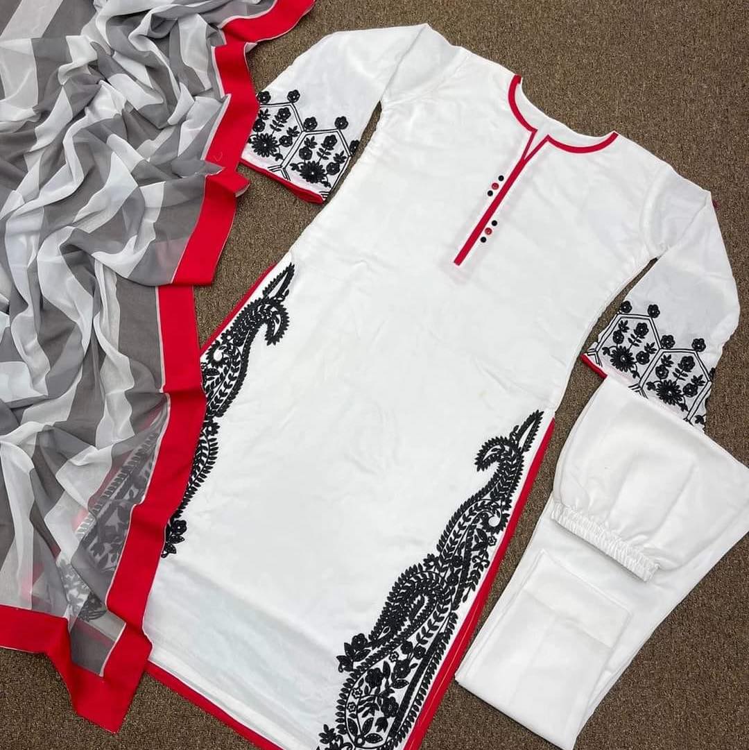 Cotton Embroidery Readymade Kurtis Salwar Kameez For Women