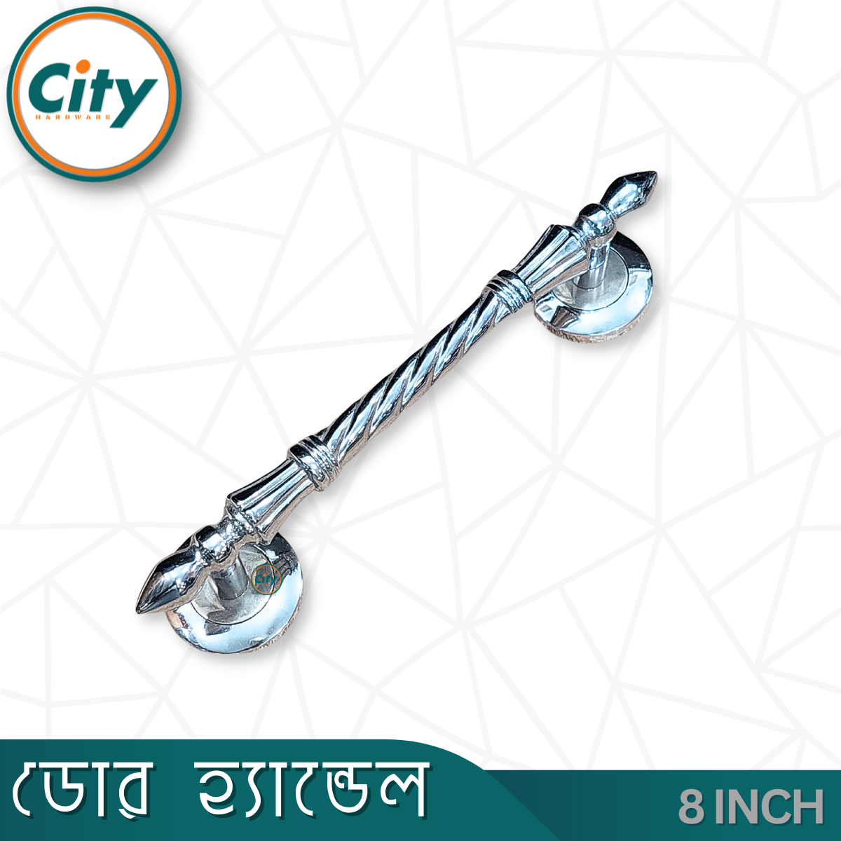৮ ইঞ্চি দরজার হ্যান্ডেল নিকেল পালিশ করা দরজার হাতল কাঠের দরজার হ্যান্ডেল_img_1