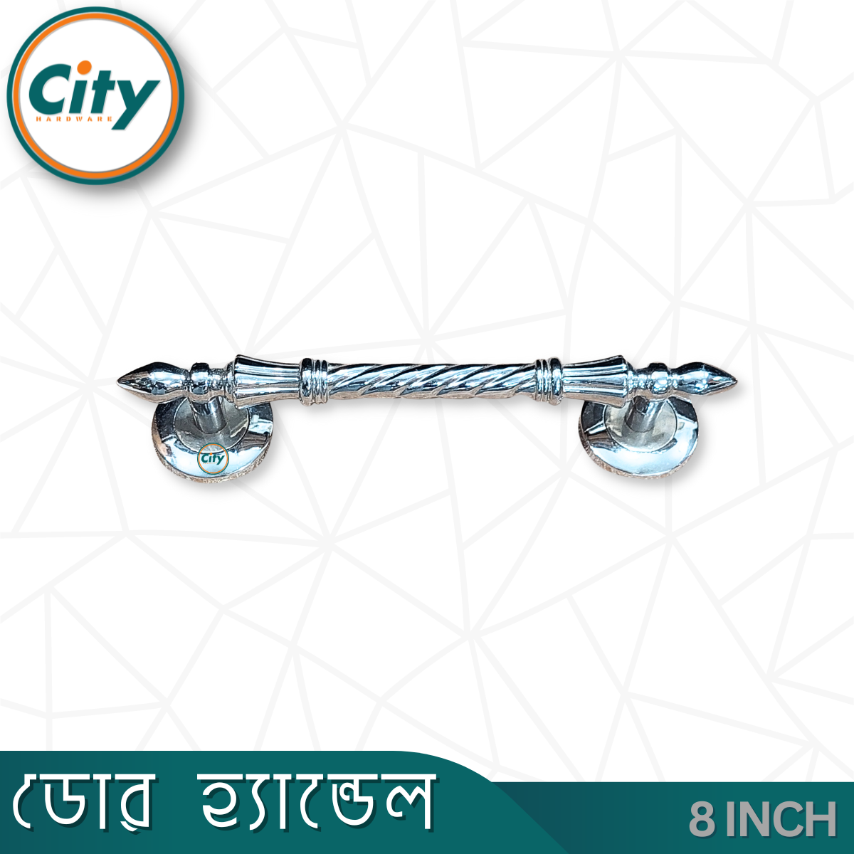 ৮ ইঞ্চি দরজার হ্যান্ডেল নিকেল পালিশ করা দরজার হাতল কাঠের দরজার হ্যান্ডেল_img_2