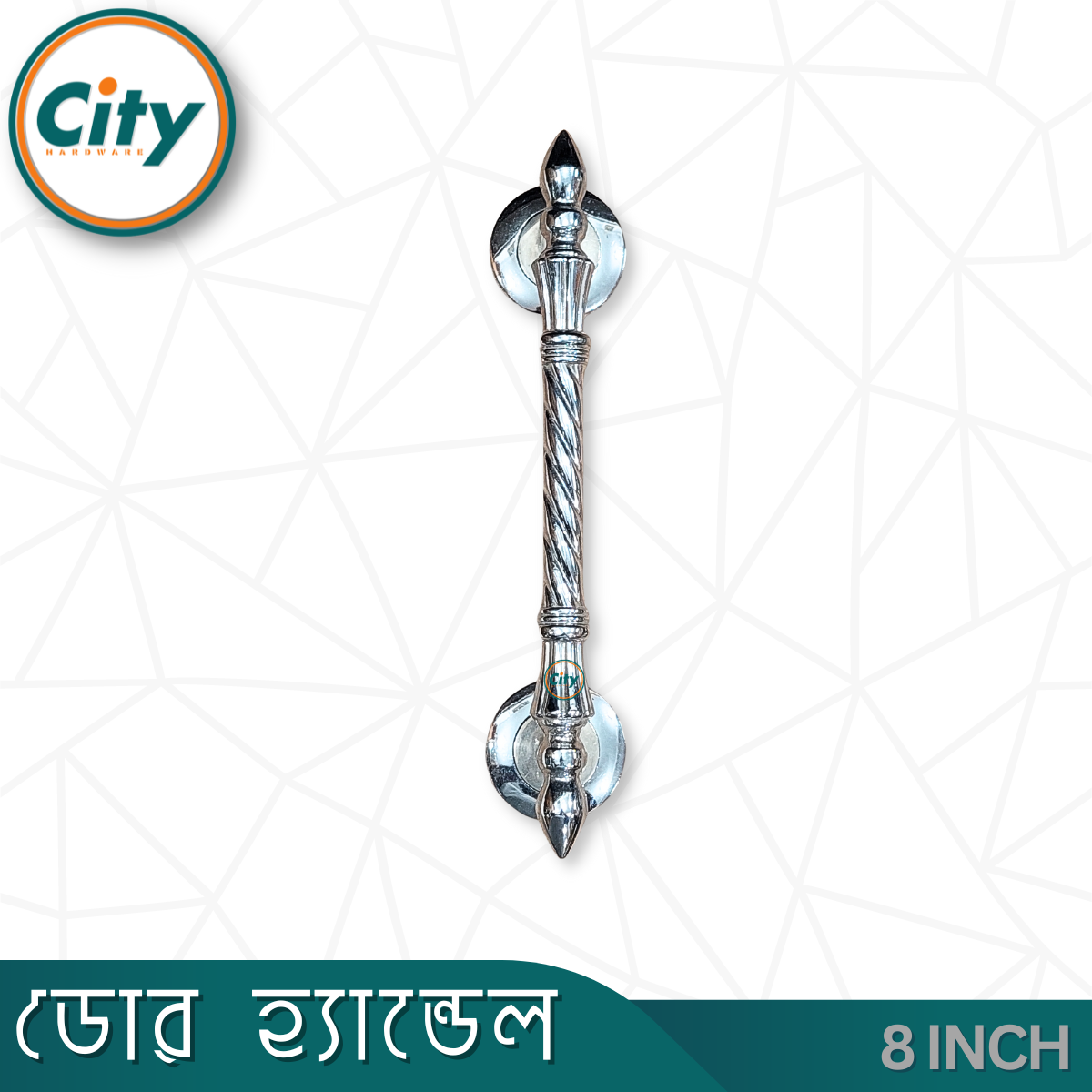 ৮ ইঞ্চি দরজার হ্যান্ডেল নিকেল পালিশ করা দরজার হাতল কাঠের দরজার হ্যান্ডেল_img_3