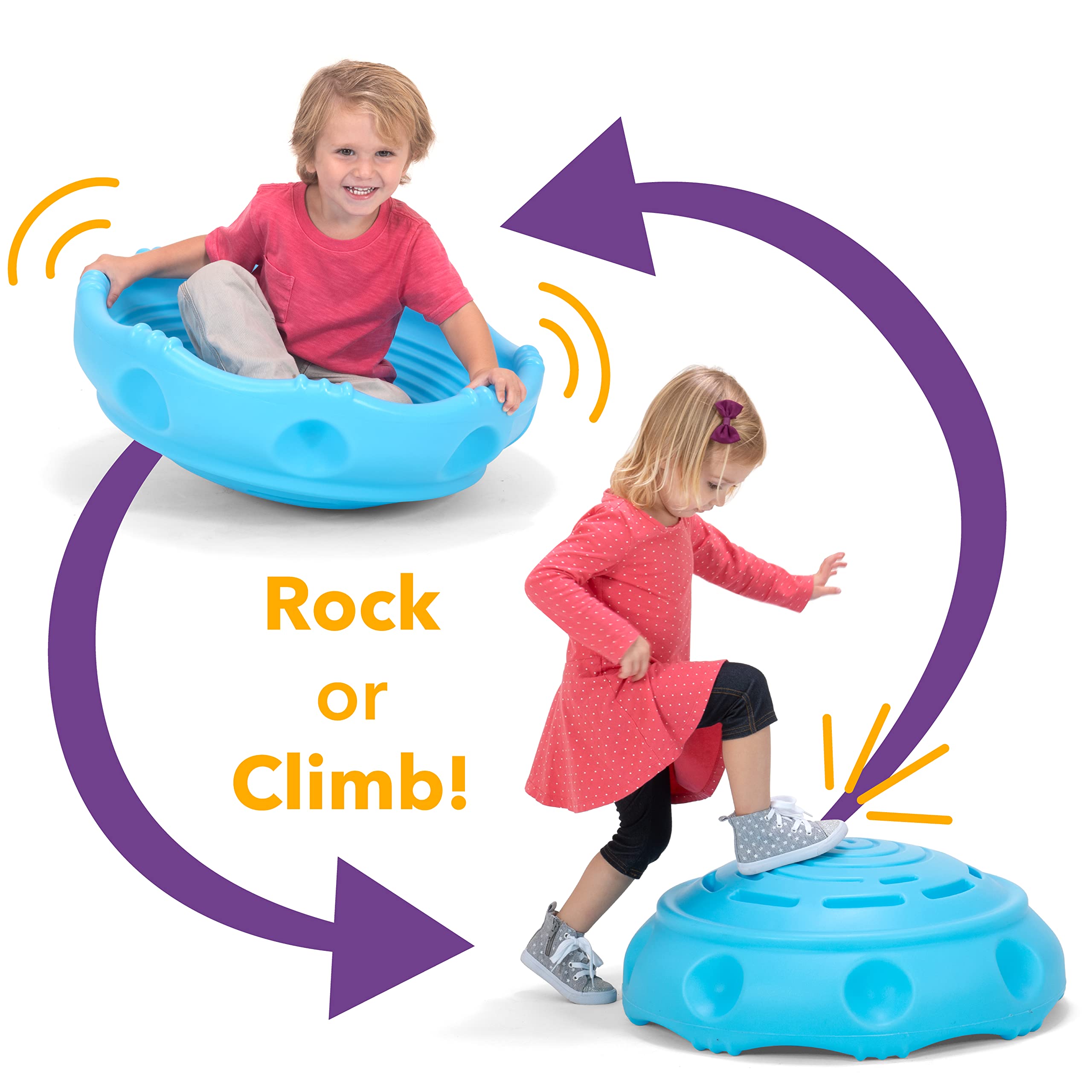Autism Sensory Toys Therapy Products Rocking and Climbing Dome Two Sided Rock (CROSS BORDER)_img_3