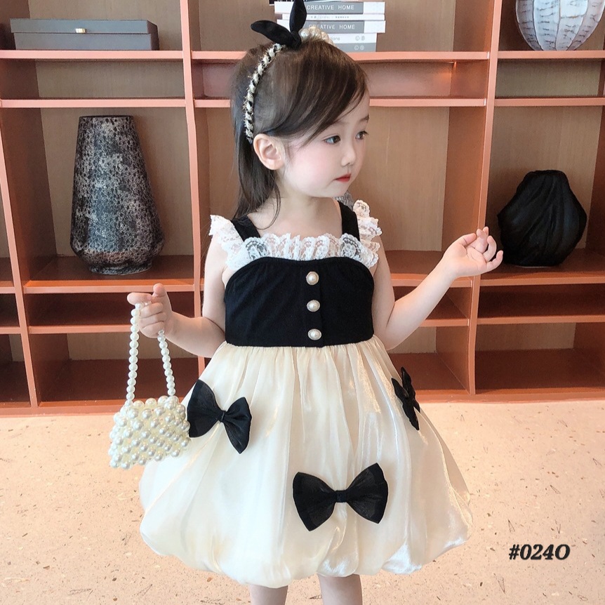 Kids Girls Summer Bowknot Skirt Dress (6 months to 6 years)