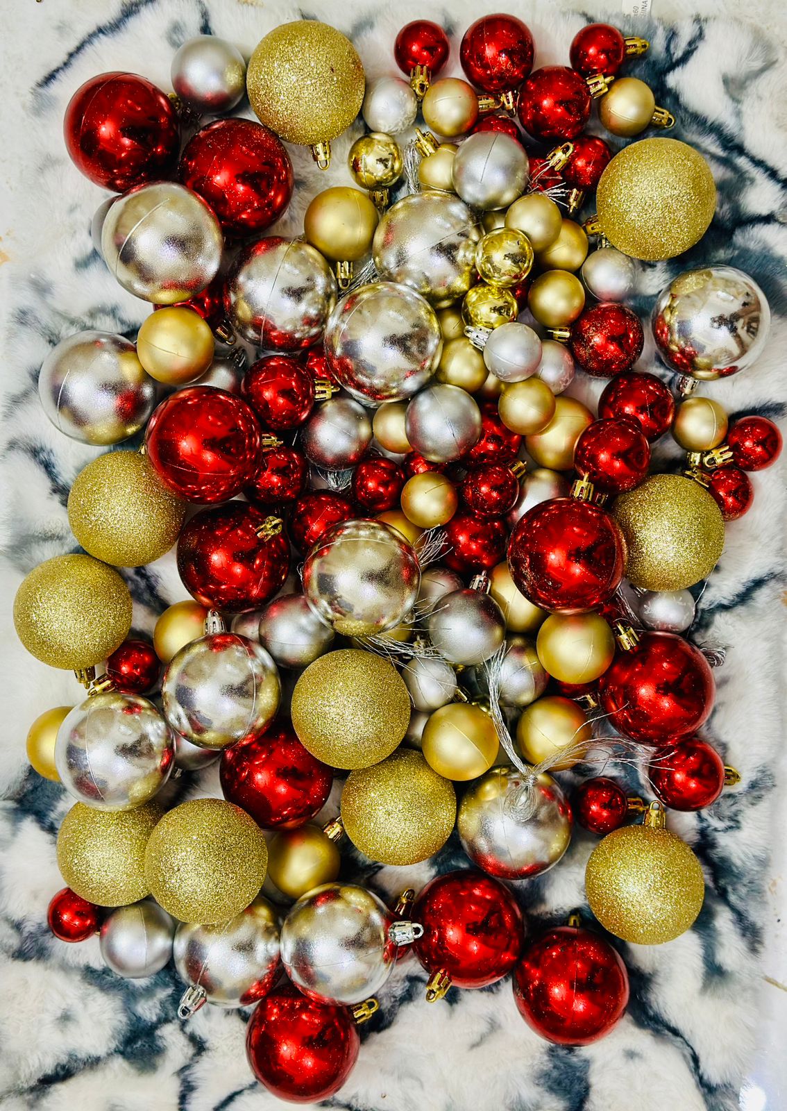 85 pcs multi-colored Christmas ball ornaments