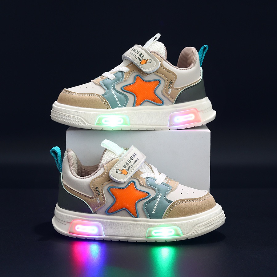 Lighting Imported Baby Shoes - Orange_img_0