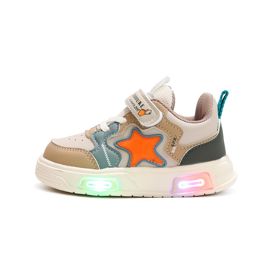 Lighting Imported Baby Shoes - Orange_img_3