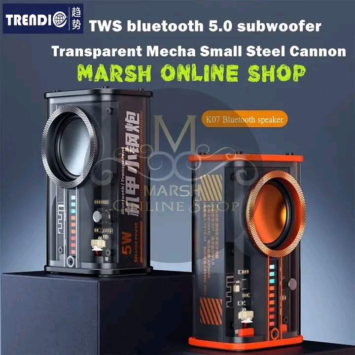 ð¥K07 Transparent Mecha Wireless Bluetooth Speaker_img_1