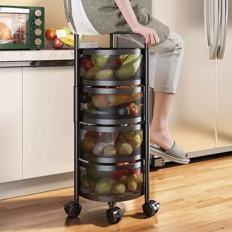 4 Layer Round Shape Kitchen Rack_img_1