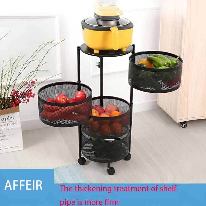 4 Layer Round Shape Kitchen Rack_img_2