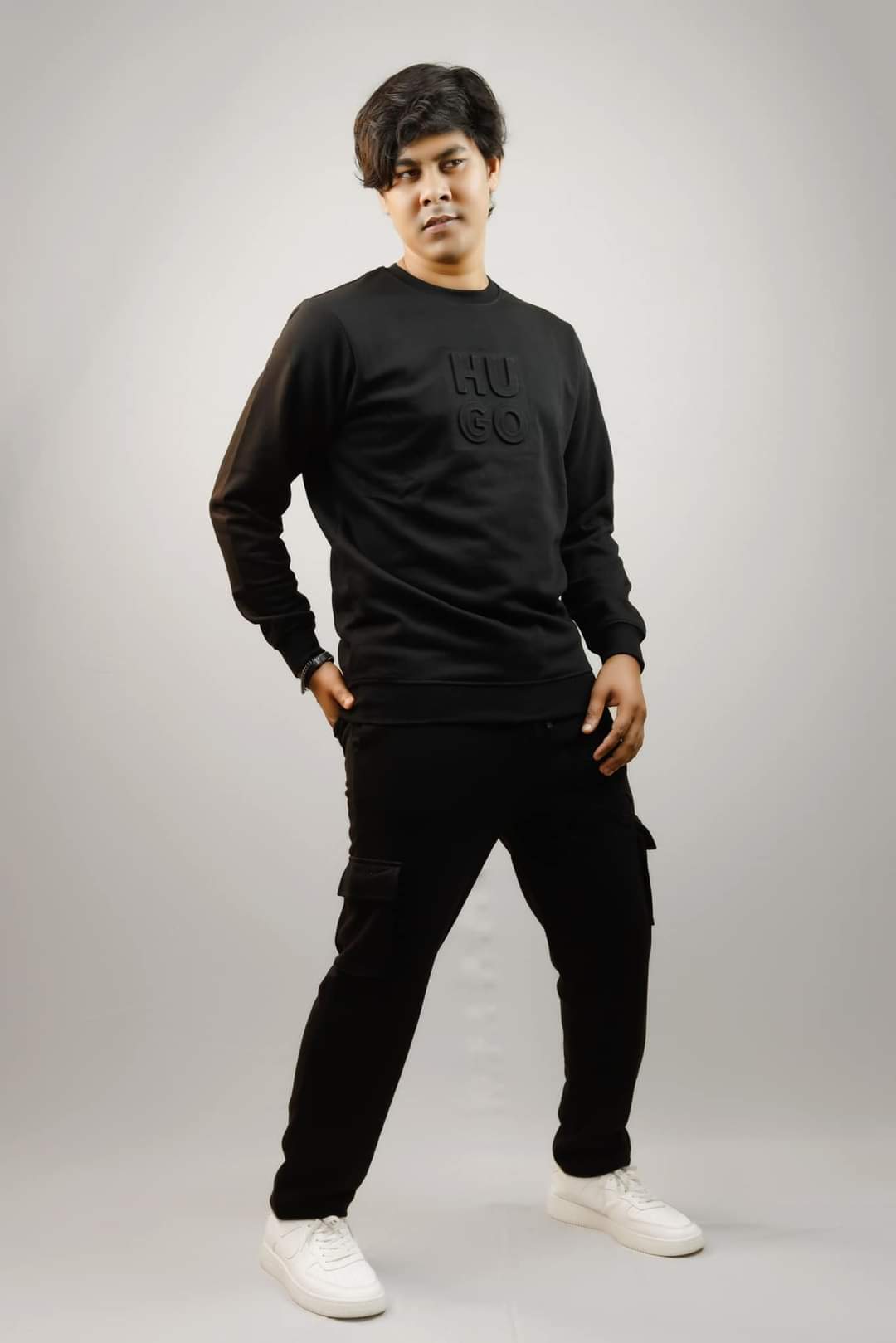 HB Sweatshirt Joggers Set Black_img_0