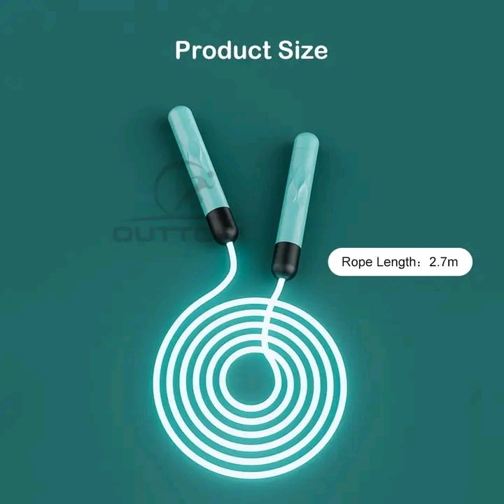 Outtobe Jump Ropes Luminous Skipping Rope LED Light Up Rope Adjustable Rope_img_2