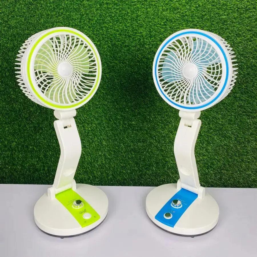 Rechargeable Multifunction Folding Fan With LED Light - LR 2018.